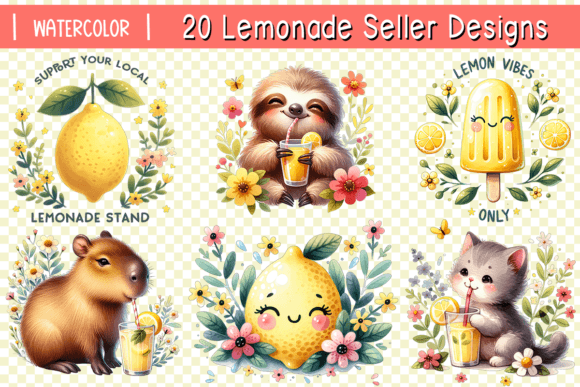 20 Cute Lemonade Seller Designs Clipart for Branding