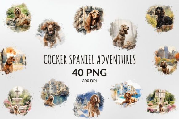 Cocker Spaniel Adventures Sublimation: A Playful Display Font