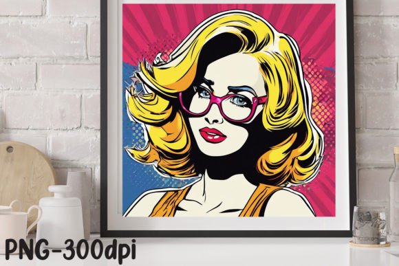 Comic Style Pop Art Girl Sublimation