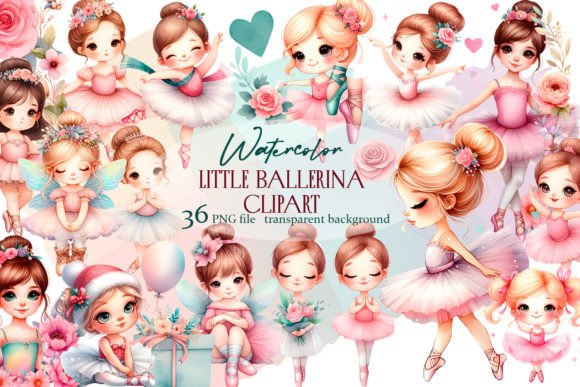Cute Little Ballerina Sublimation Font