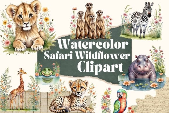 Cute Safari Animals Clipart: Whimsical Design Assets for Modern Projects