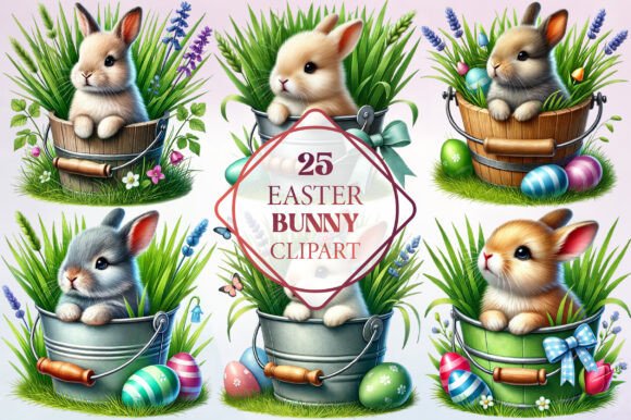Easter Bunny Clipart: A Playful Display Font for Seasonal Design