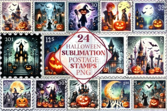 Halloween Sublimation Postage Stamp: Vintage Design Guide
