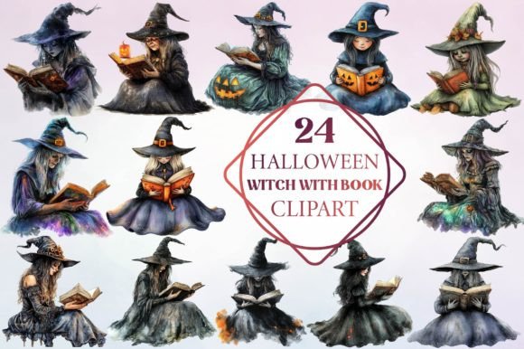 Halloween Witch with Book Clipart: A Design Asset Worth Knowing