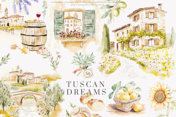 Tuscan Clipart Italian Watercolor Png: A Designer's Asset Guide