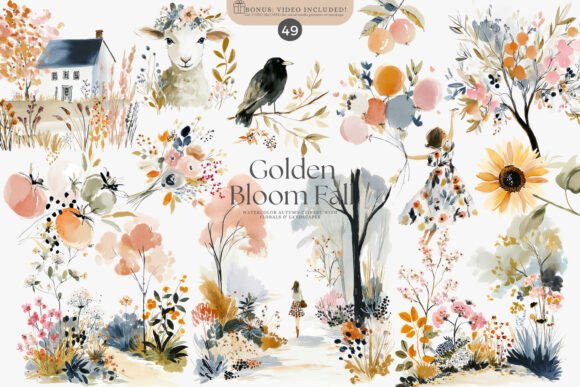 Watercolor Autumn Clipart Set: A Designer's Seasonal Toolkit