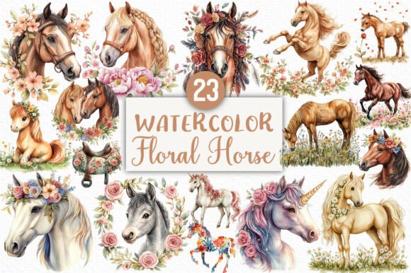 Watercolor Floral Horse Clipart: A Designer's Guide