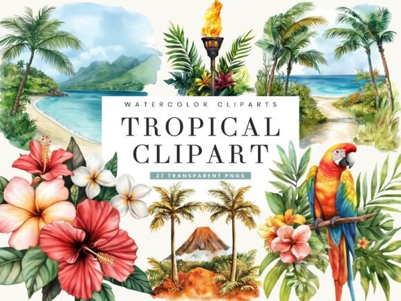 Watercolor Tropical Clipart: Visual Assets with Real Impact