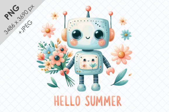 Whimsical Summer Robot Clipart: Creative Uses